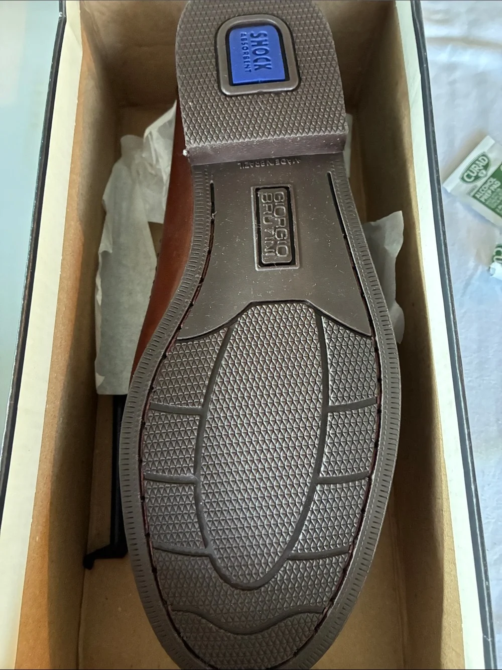 Giorgio Brutini Men’s Chestnut Brown Woven Leather Slip-Ons